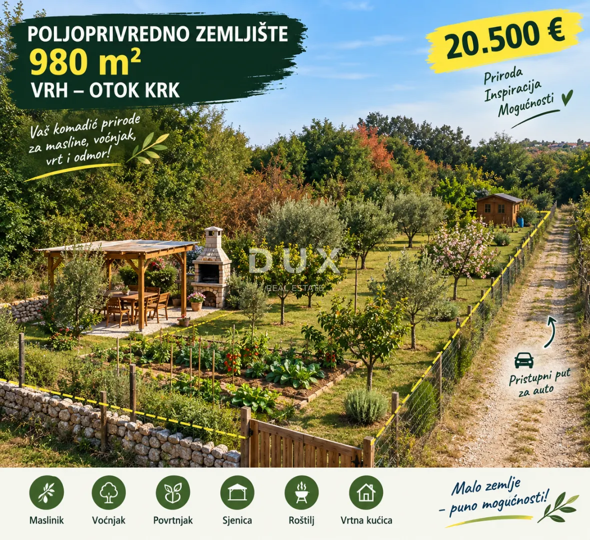 Zemljište - Krk, 980m2
