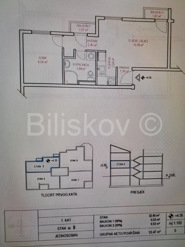 Apartment - Bol, 33m2