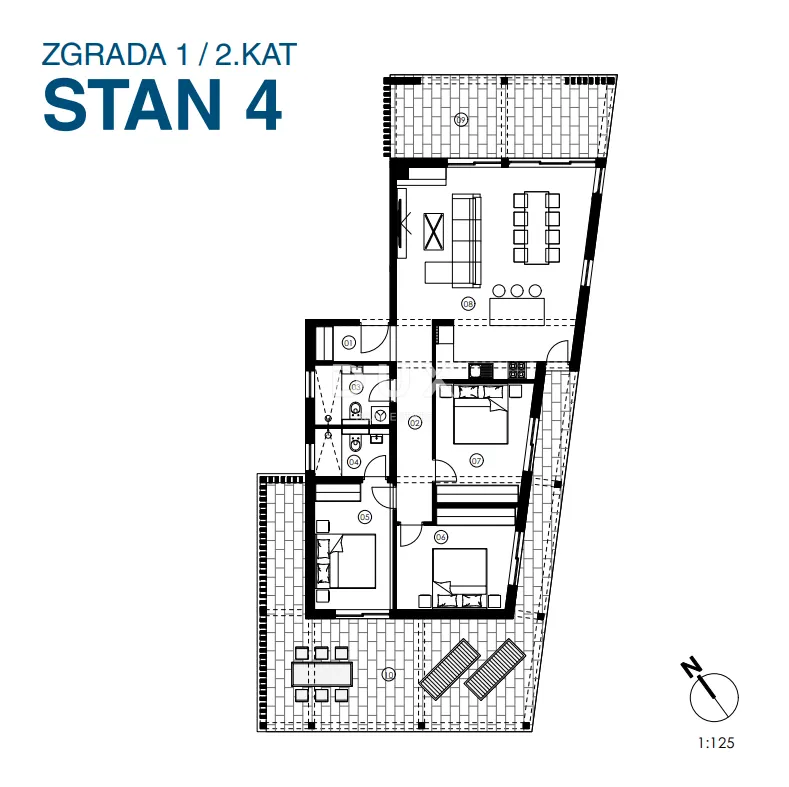 Stan - Tisno, 121.53m2