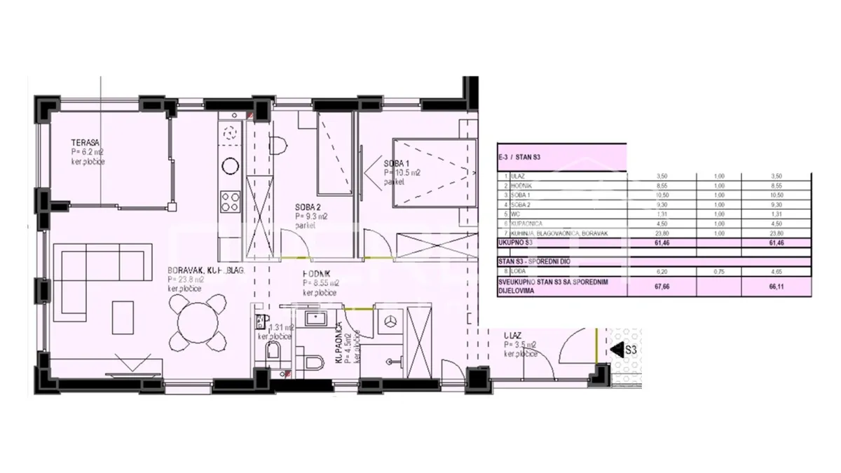 Apartment - Višnjik, Zadar, Zadar, 76m2