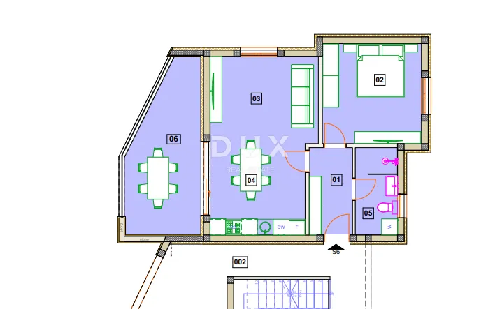 Stan - Vodice, 61.56m2