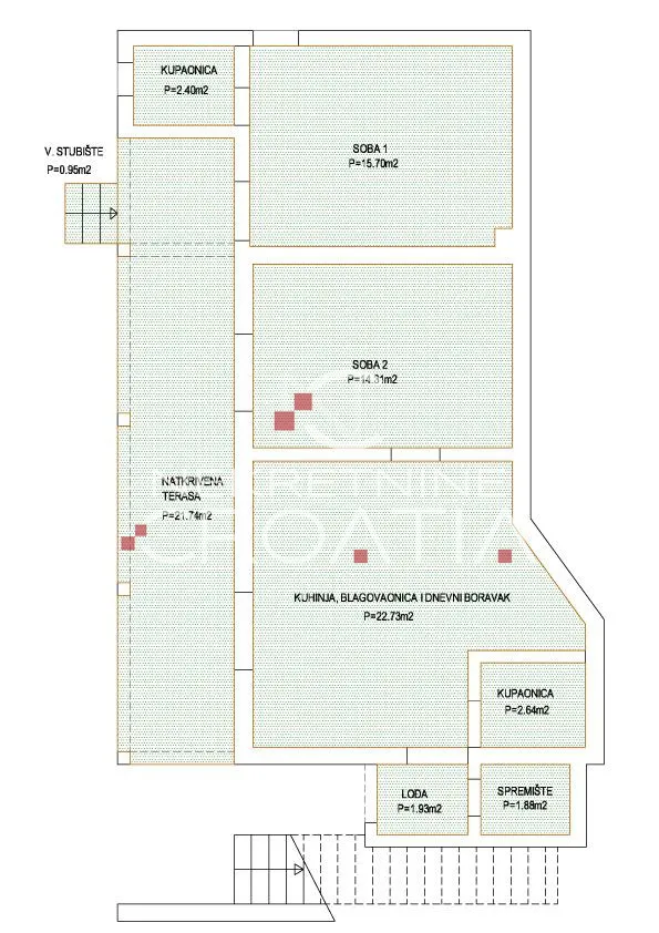 Apartment - Prizna, 125m2