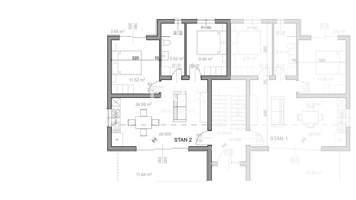 Stan - Povljana, 67.41m2
