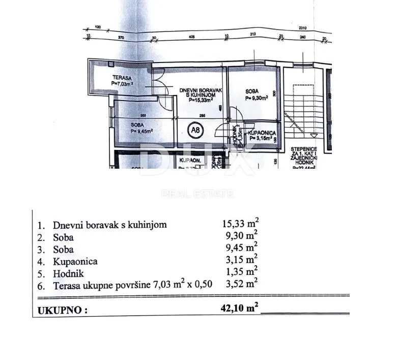Stan - Posedarje, 42.1m2
