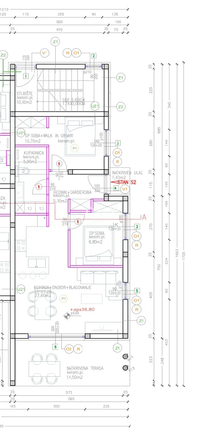 Apartment - Vodice, 86.07m2