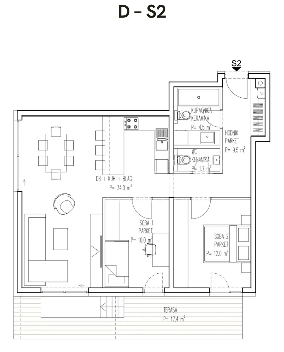 Stan - Brezovica, Novi Zagreb - zapad, Zagreb, 93.6m2