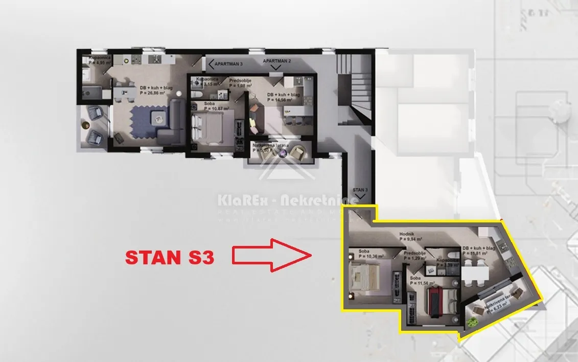 Stan - Tisno, 57.61m2