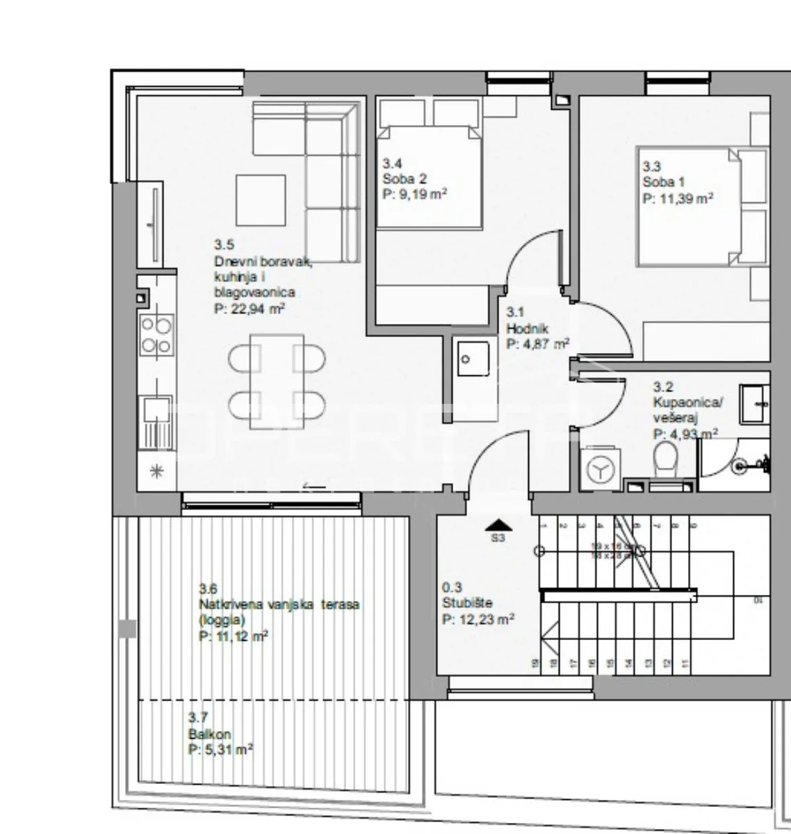 Apartment - Povljana, Otok Pag, Pag, 66.84m2
