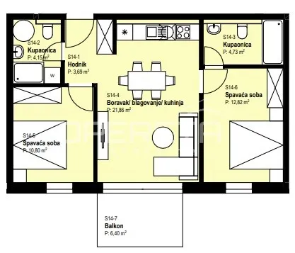 Apartment - II. Struge, Istok, Zagreb, 65m2
