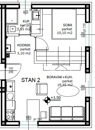 Stan - Čučerska cesta, Istok, Zagreb, 58m2