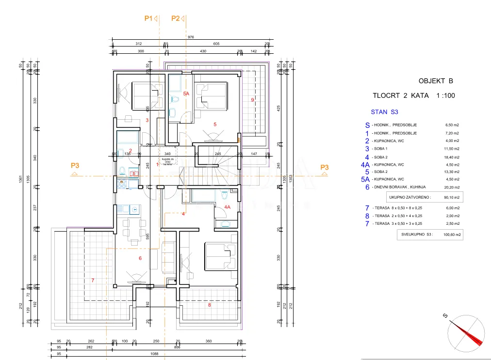 Apartment - Novalja, 105.35m2
