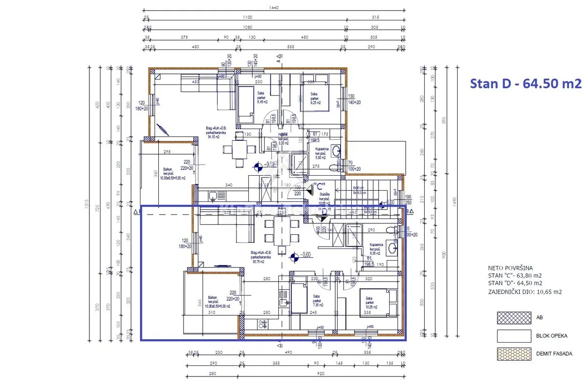 Stan - Šibenik - Okolica, 64.5m2