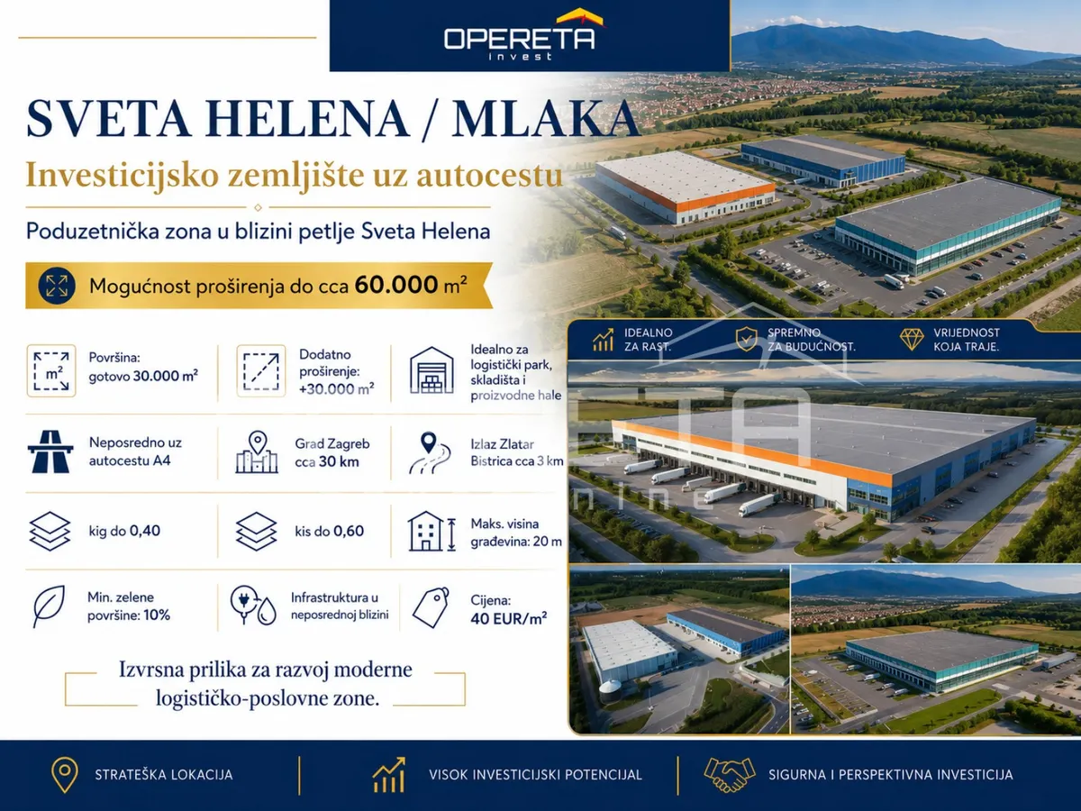 Zemljište - Poduzetnička zona, Sveta Helena, Sveti Ivan Zelina, 29563m2