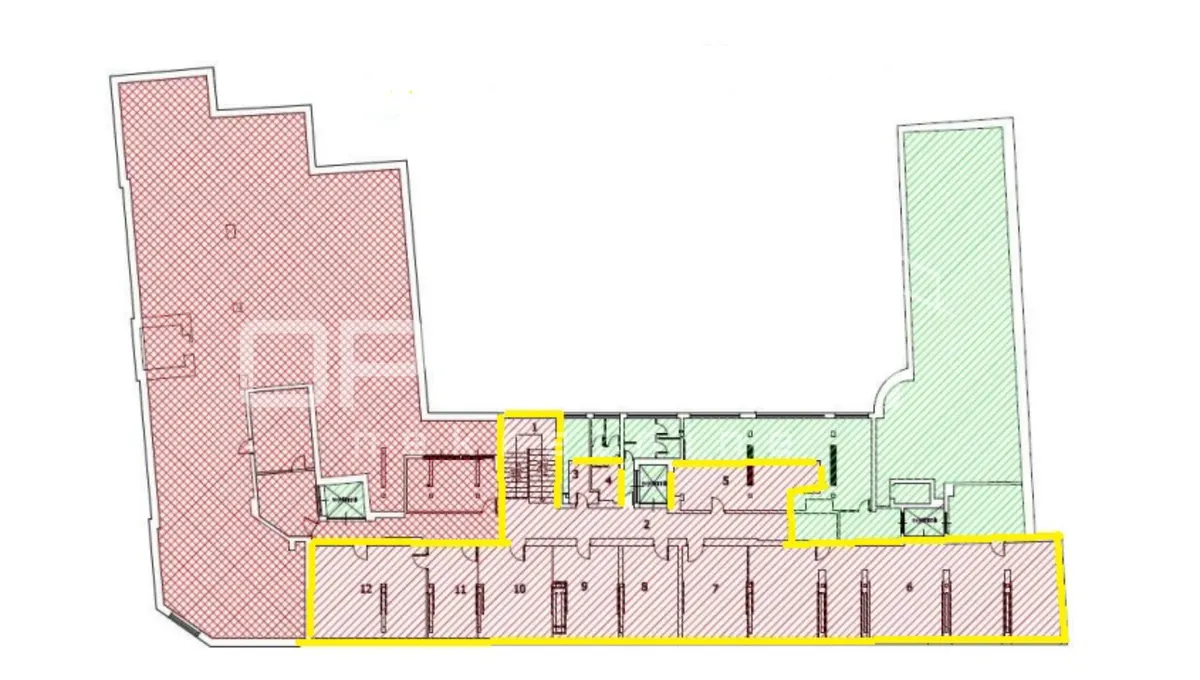 Ured - Trg Ante Starčevića, Osijek, Osijek, 343.84m2