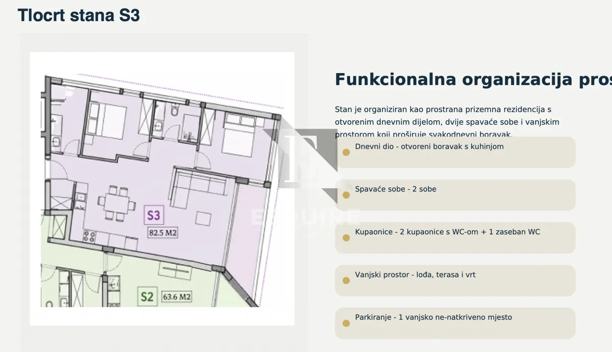 Apartment - Privlaka, 82.55m2