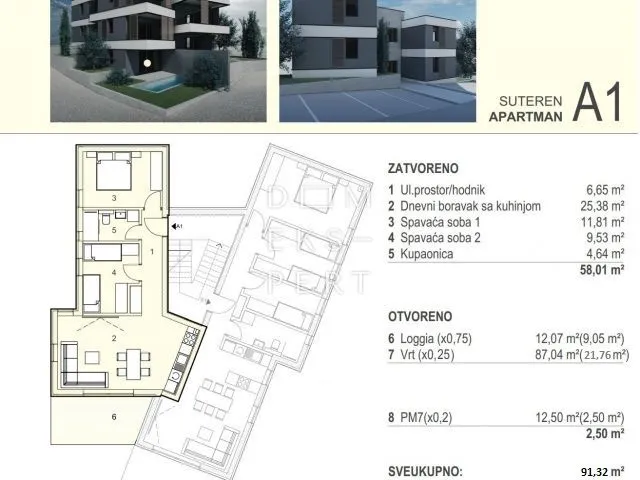 Stan - Pag, 91.32m2