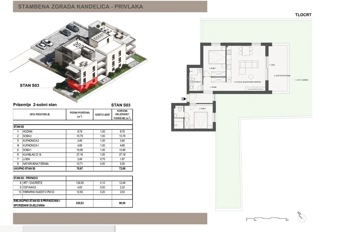 Stan - Privlaka, 90m2