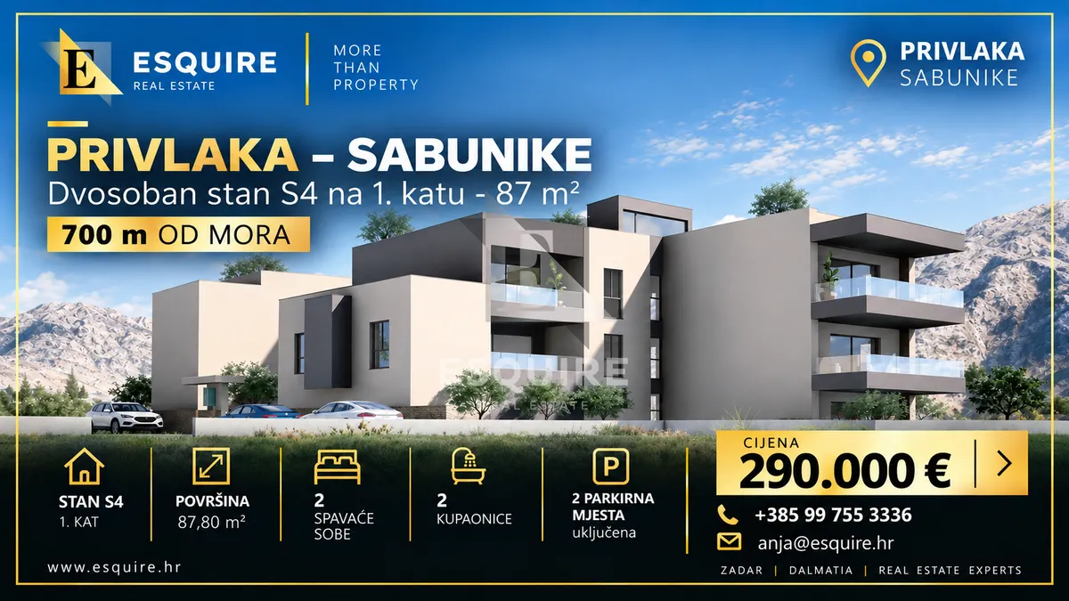 Apartment - Privlaka, 87.8m2