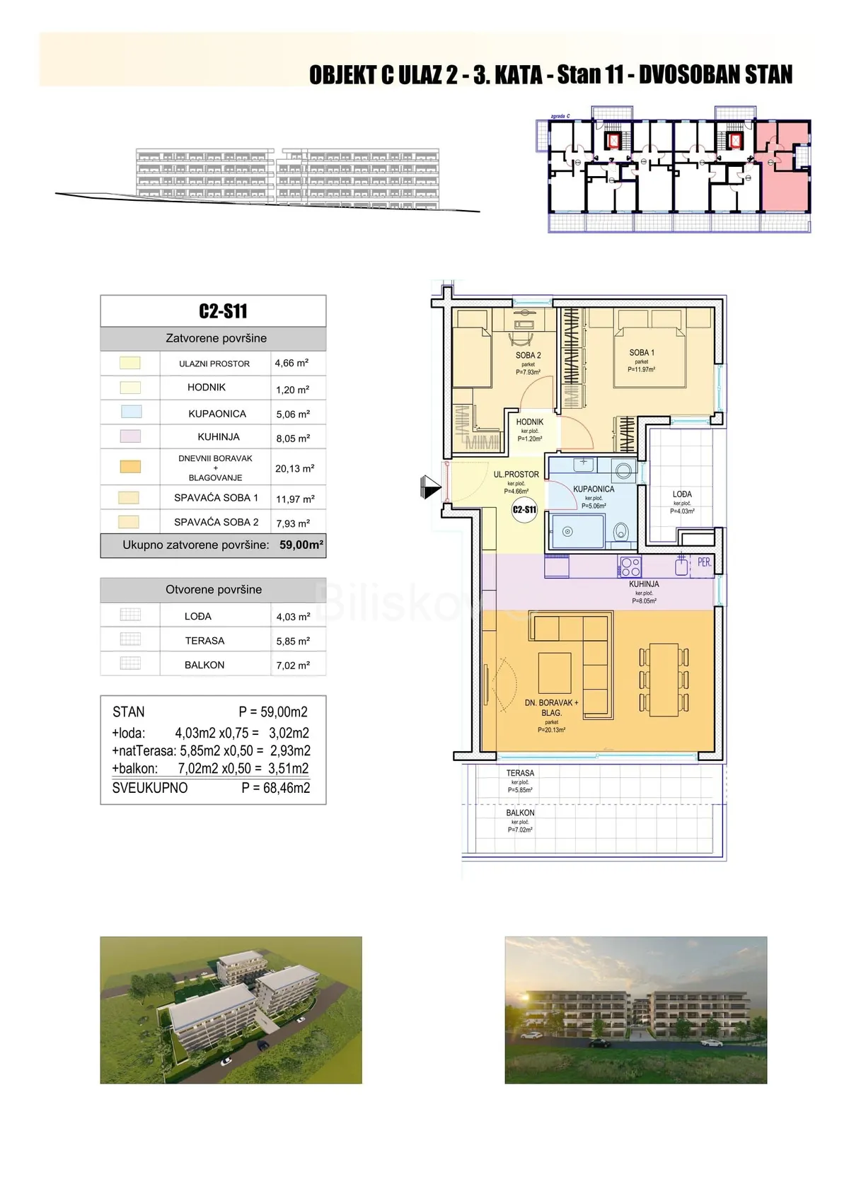 Apartment - Duilovo, Split, 56.6m2