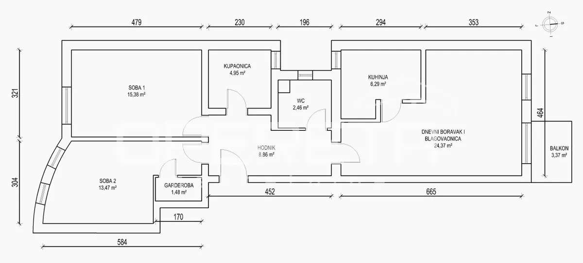 Apartment - Kranjčevićeva, Trešnjevka sjever, Zagreb, 93.57m2