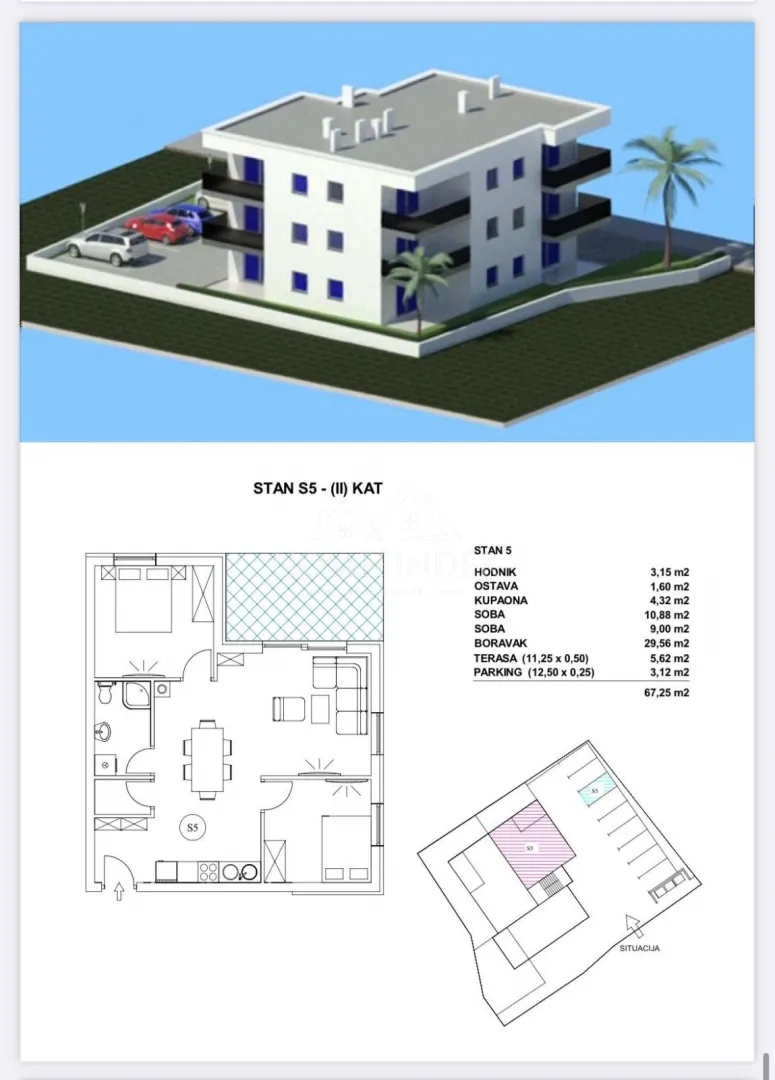 Stan - Pag, 67.25m2