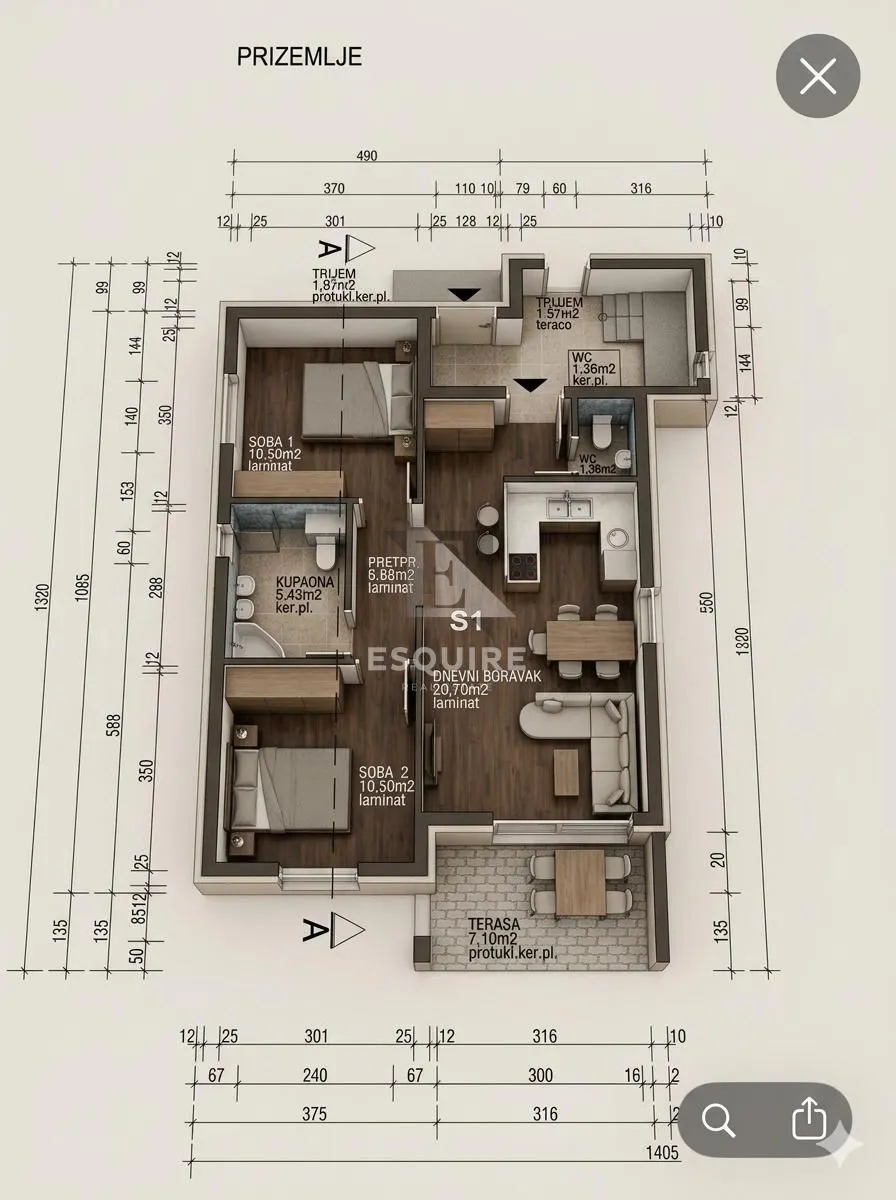 Apartment - Sveti Filip I Jakov, 65m2