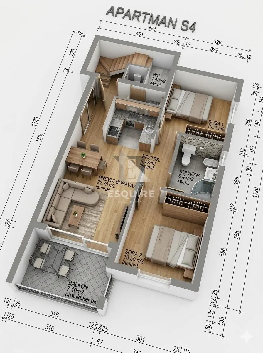Apartment - Sveti Filip I Jakov, 69m2