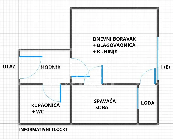 Stan - Kornatska, Trnje, Zagreb, 32m2