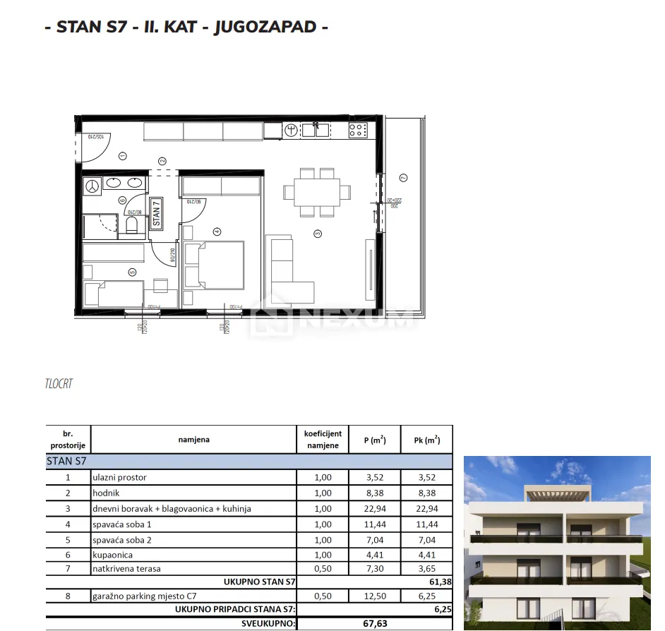 Stan - Kaštela, 65m2