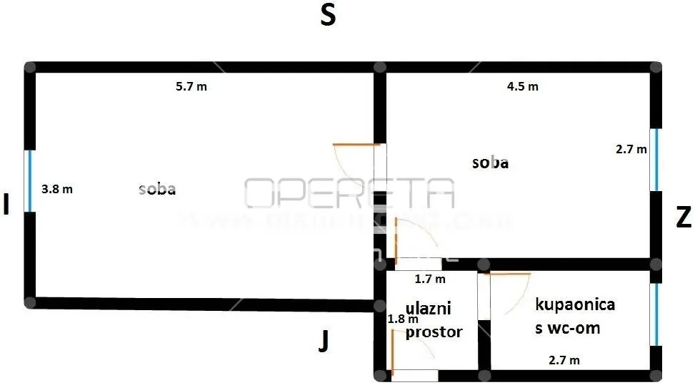 Stan - Savska, Trešnjevka sjever, Zagreb, 43.5m2