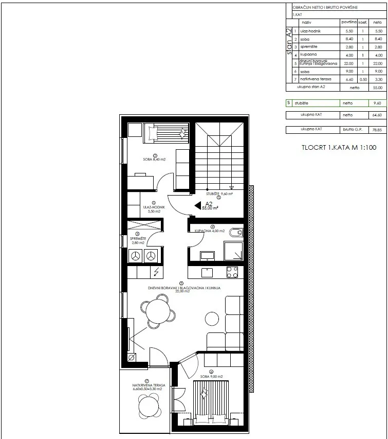 Apartment - Pula, Pula, Pula, 58.62m2