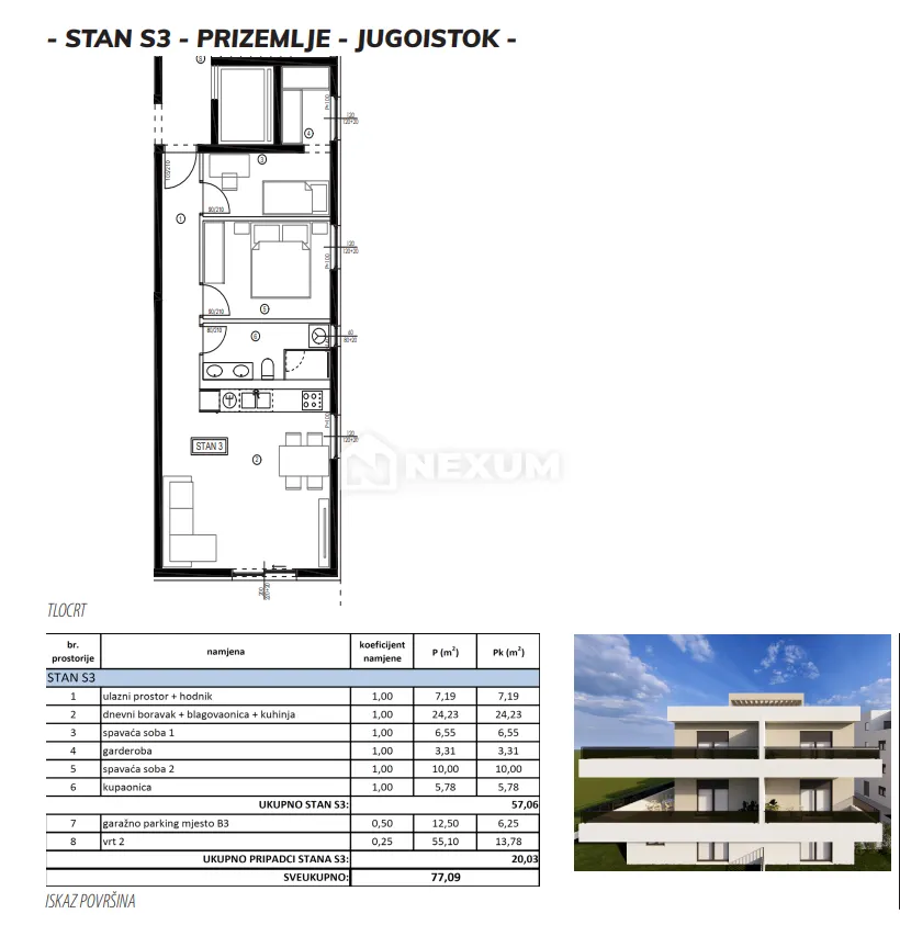 Stan - Kaštela, 63m2