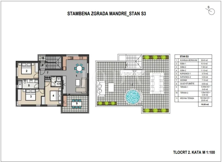 Stan - Kolan, 116.5m2