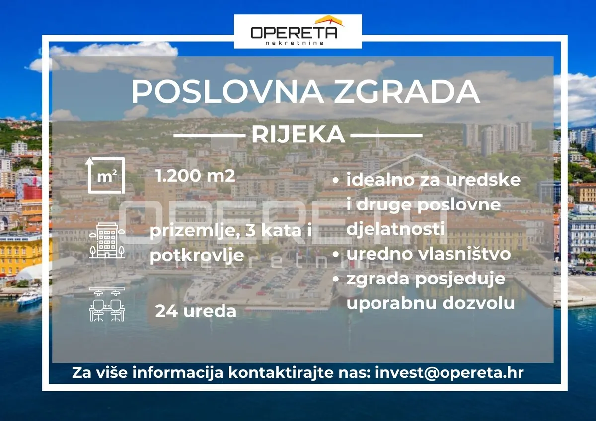 Poslovni Prostor - Centar, Rijeka, Rijeka, 1200m2