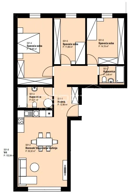 Apartment - II. Struge, Istok, Zagreb, 116m2