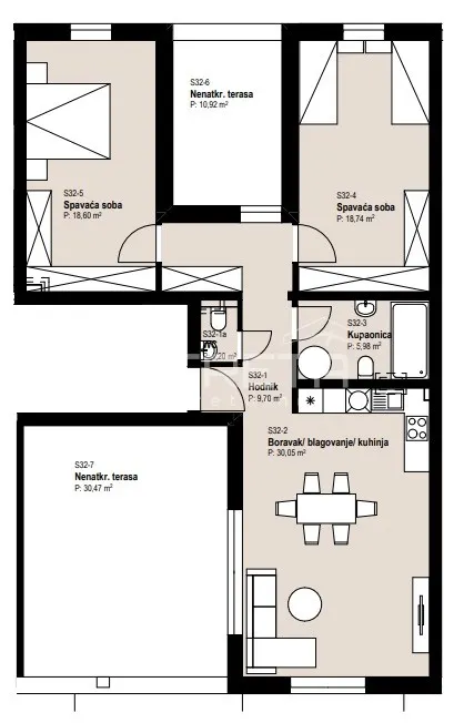 Apartment - II. Struge, Istok, Zagreb, 98m2