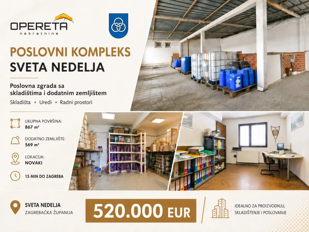 Poslovni Prostor - Industrijska ulica, Sveta Nedelja, Sveta Nedelja, 867m2