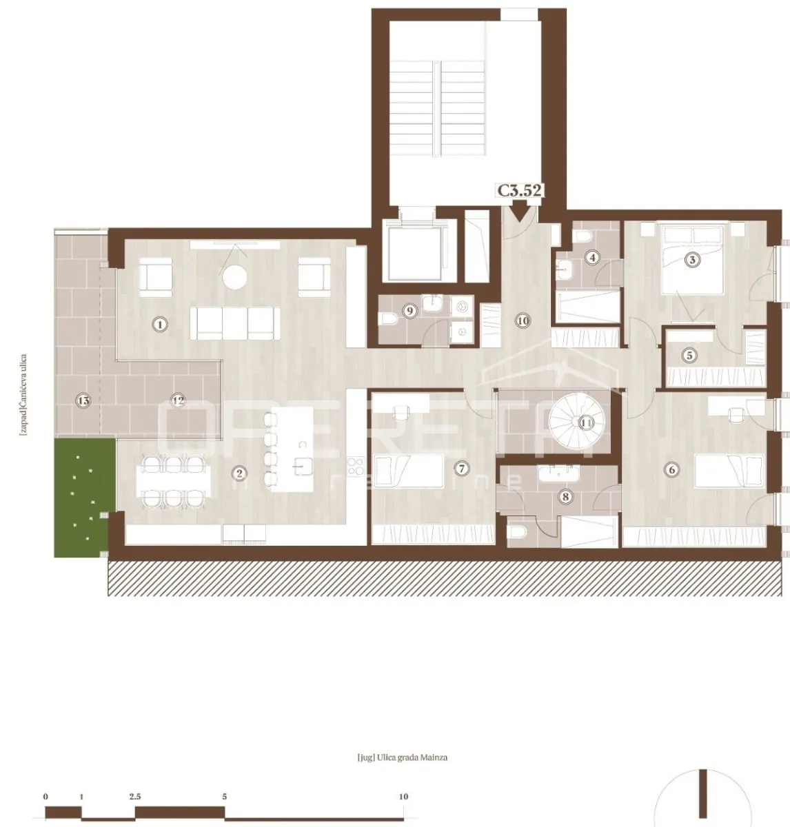 Stan - Trg Franje Tuđmana, Centar, Zagreb, 207m2