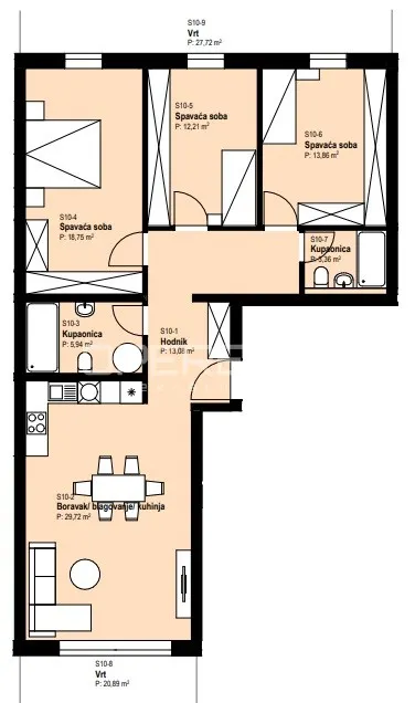 Apartment - II. Struge, Istok, Zagreb, 105m2