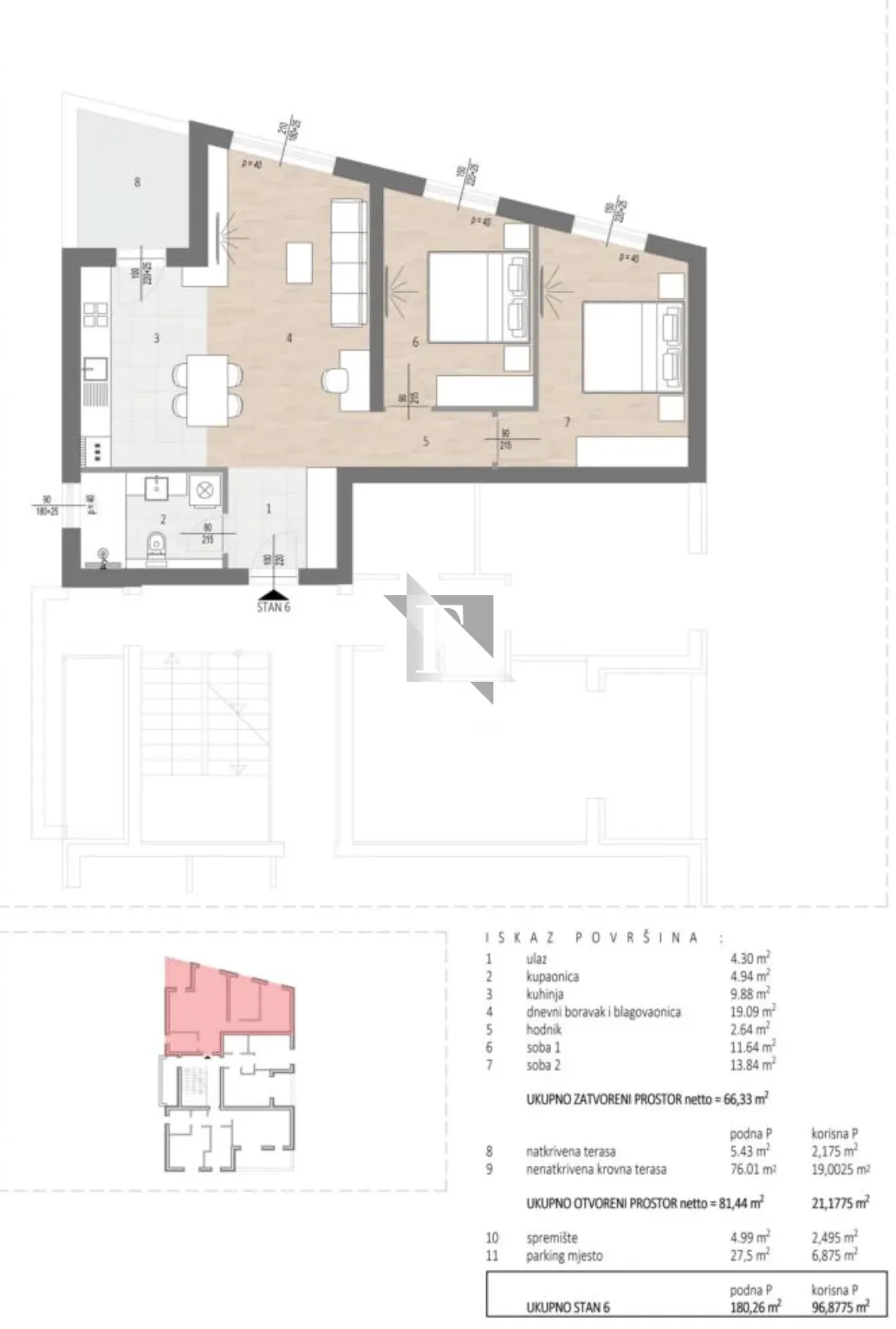 Apartment - Zadar, 96.87m2