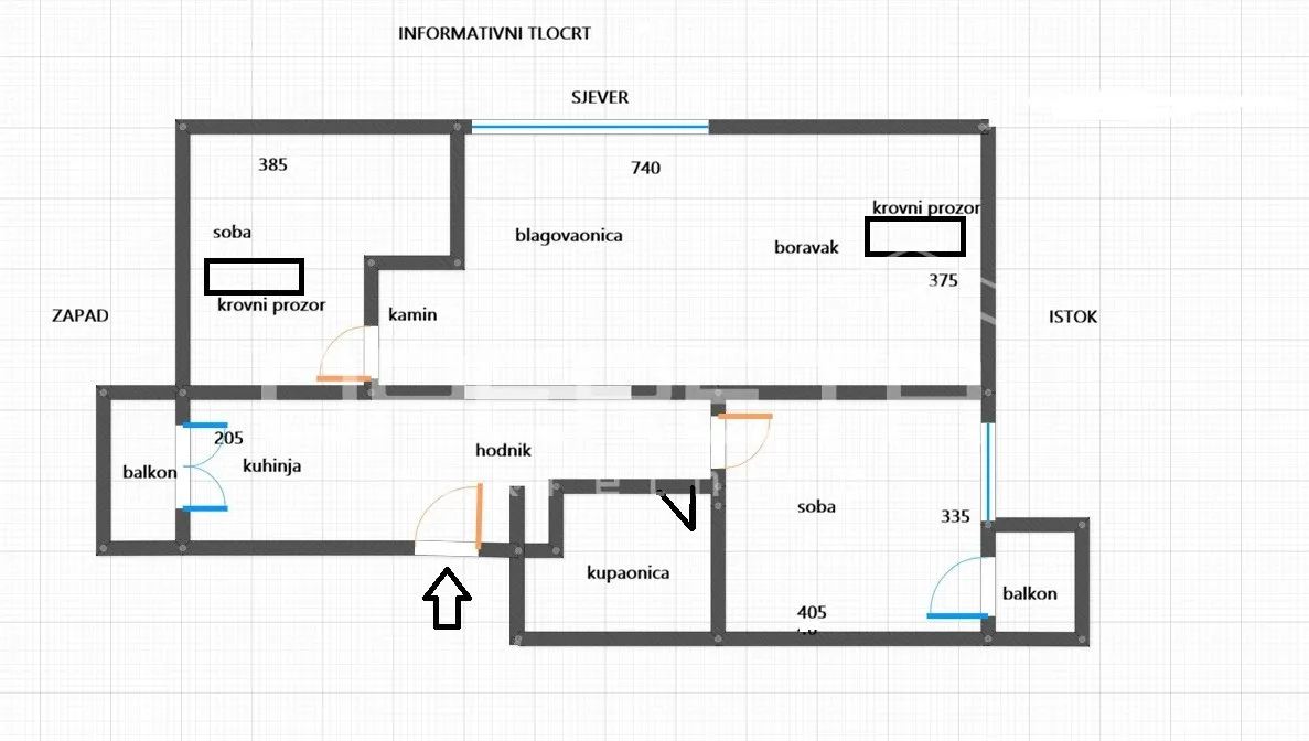 Stan - Ulica Vladimira Nazora, Centar, Zagreb, 78m2