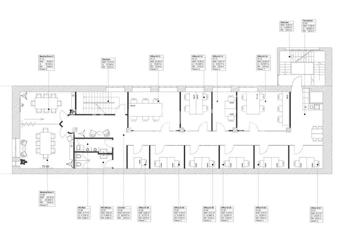 Ured - Trg žrtava fašizma, Centar, Zagreb, 272m2