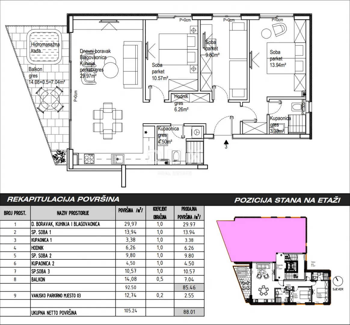 Apartment - Sukošan, 88m2