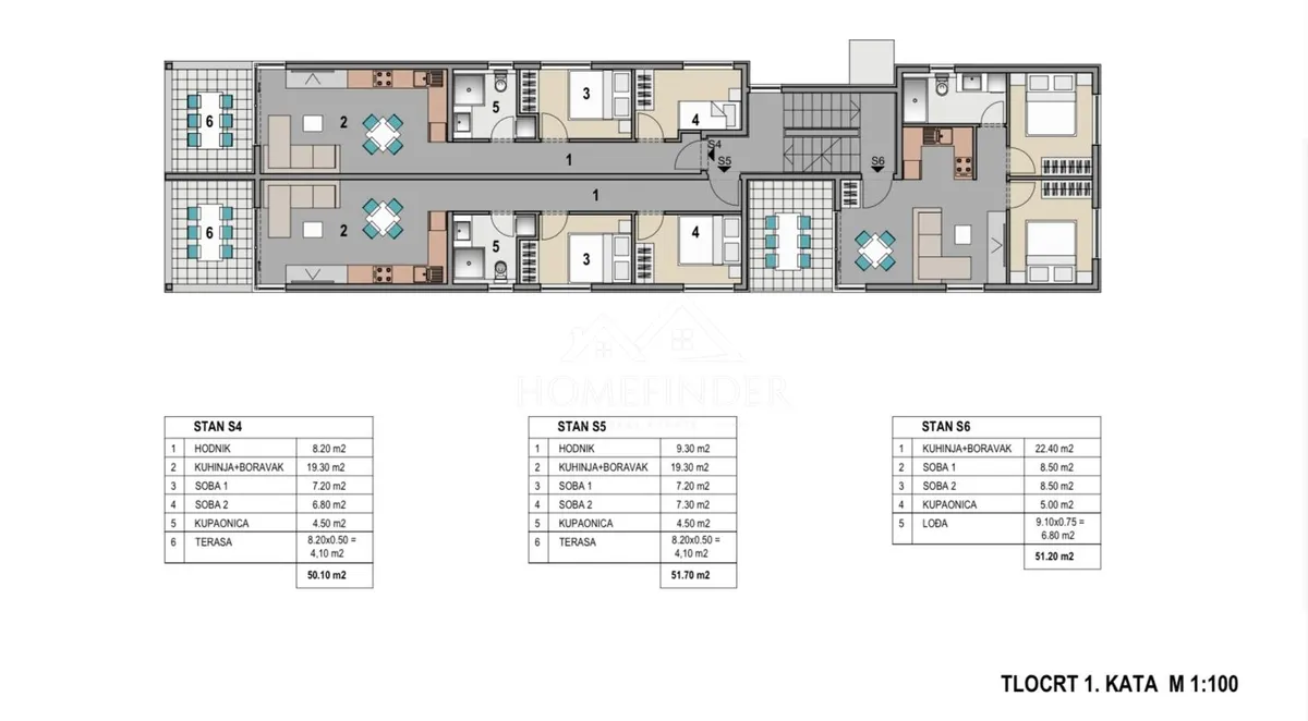 Apartment - Kolan, 52m2