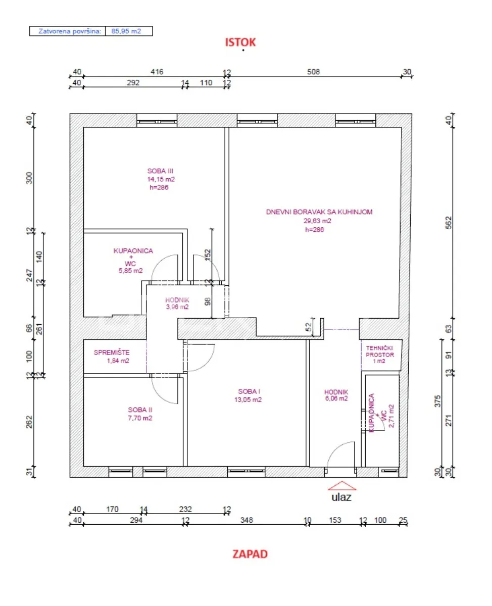 Apartment - Draškovićeva, Centar, Zagreb, 82m2