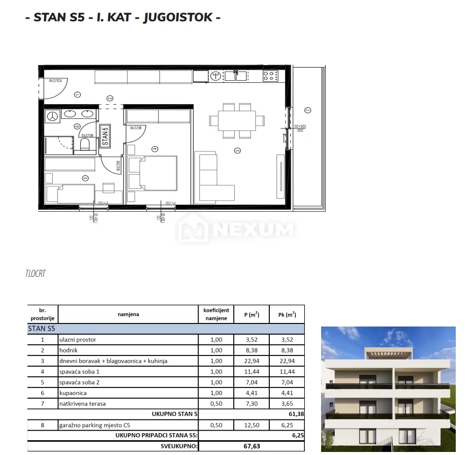 Stan - Kaštela, 65m2