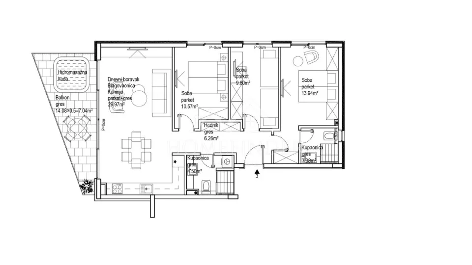 Apartment - Sukošan, 88.01m2