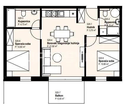 Apartment - II. Struge, Istok, Zagreb, 64m2