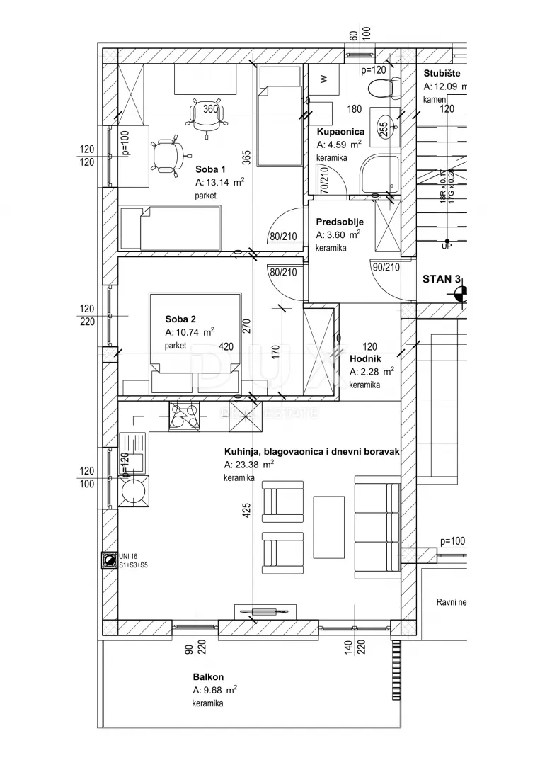 Apartment - Viškovo, 67.41m2