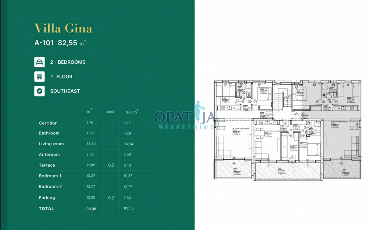 Stan - Privlaka, 82.55m2